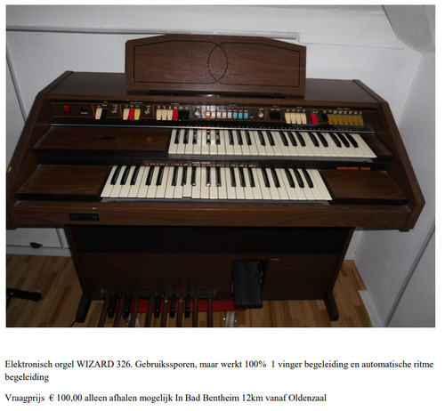 Electronisch orgel wizard 326 - electronisch,