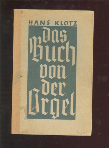 Das buch von - der, orgel.